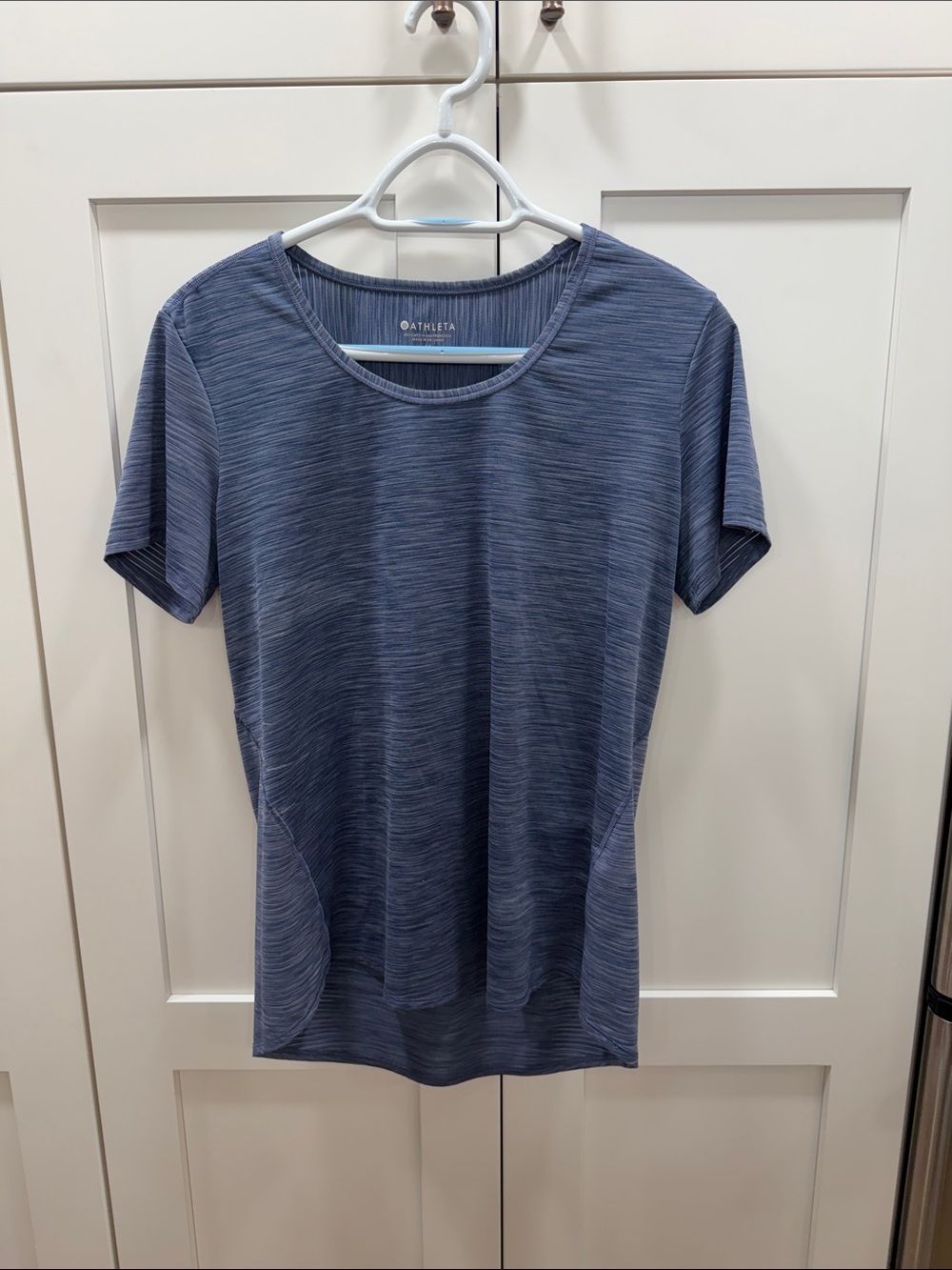 Athleta Slate Blue Heathered Short-Sleeve Tee